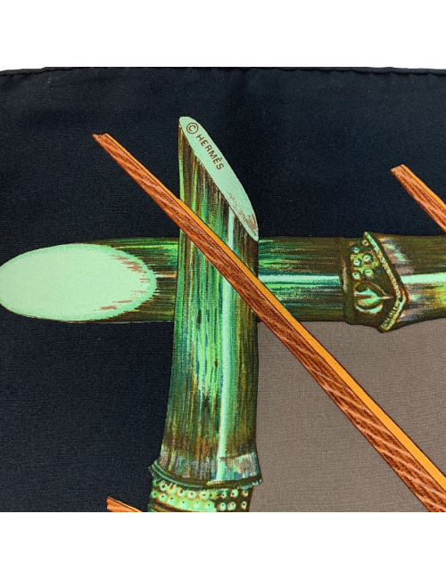 Carré HERMÈS Jardin Créole noir