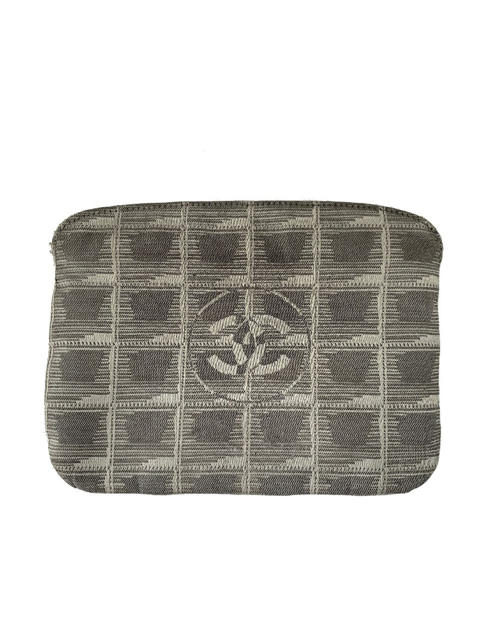 Pochette CHANEL toile monogram grise