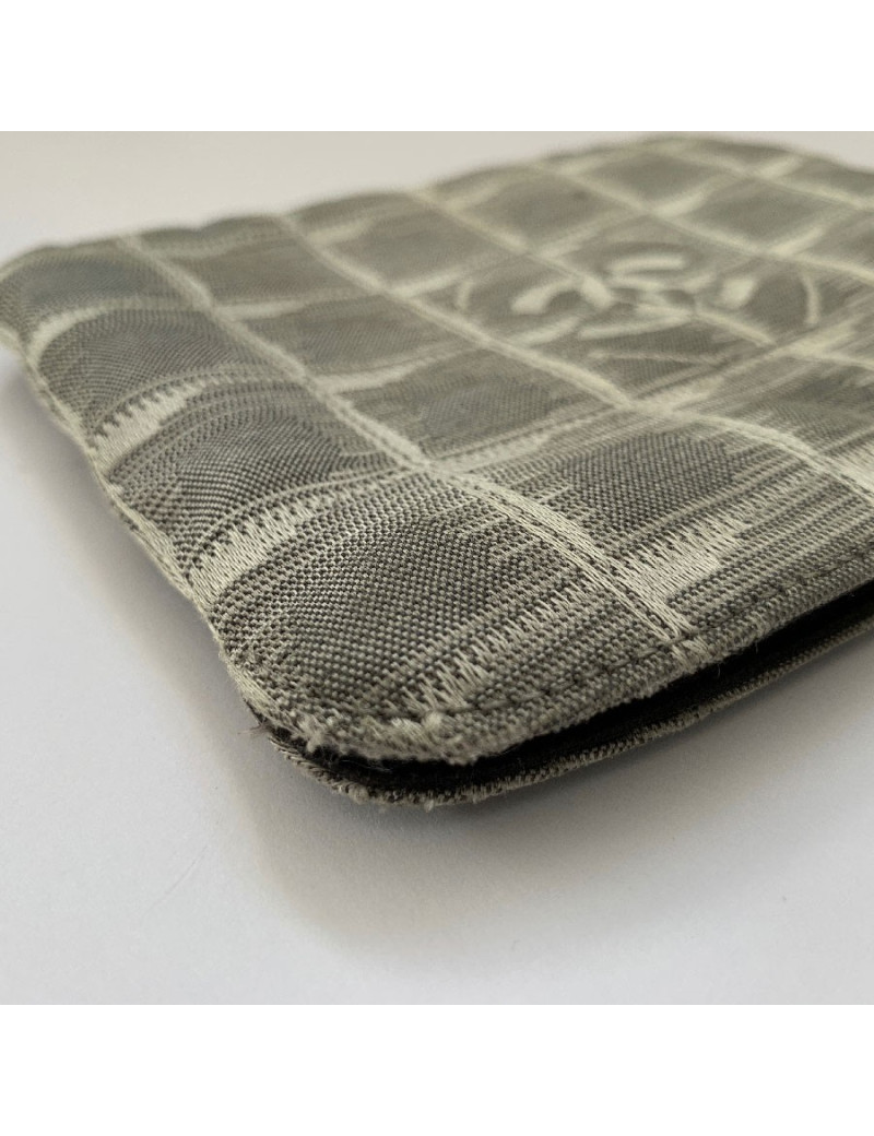Pochette CHANEL toile monogram grise