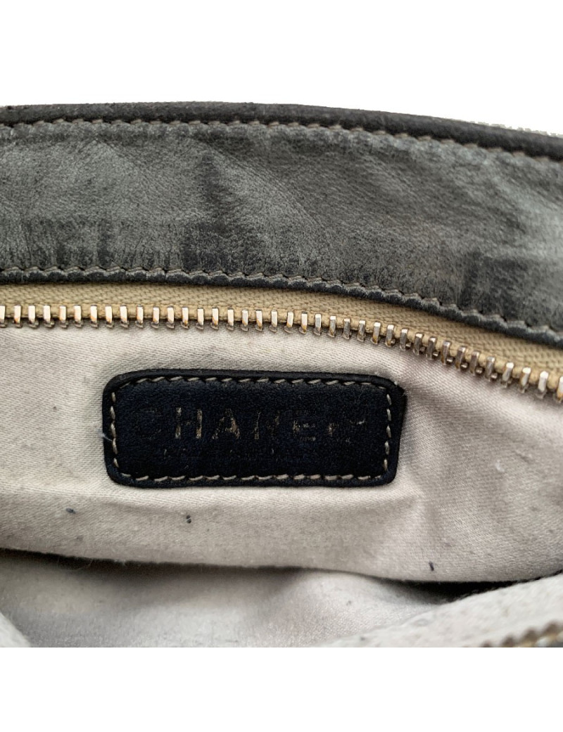 Pochette CHANEL toile monogram grise