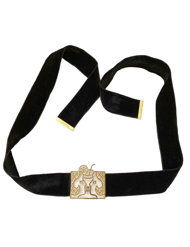 Ceinture CHANEL velours noir