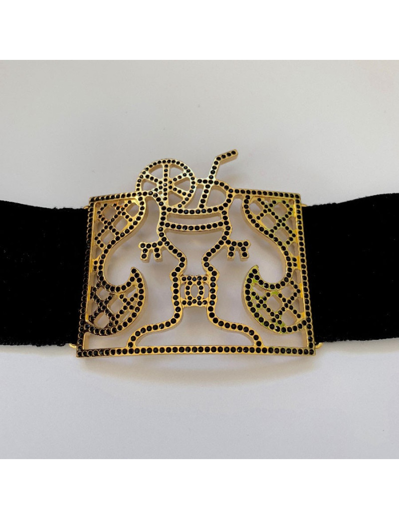 Ceinture CHANEL velours noir