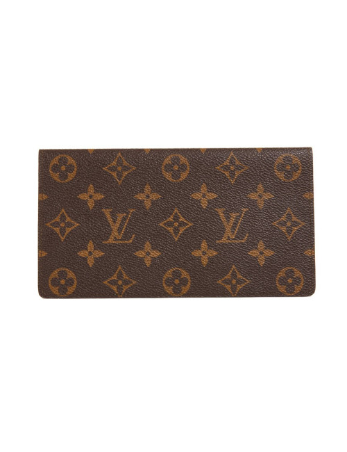 Porte-chéquier Louis Vuitton toile Monogram marron