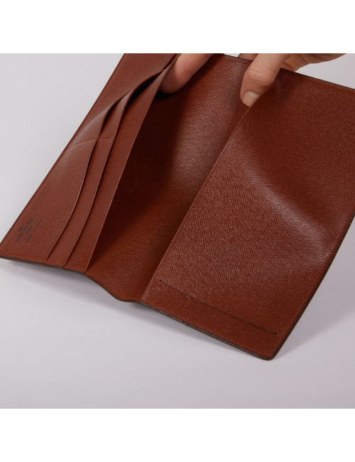 Porte-chéquier Louis Vuitton toile Monogram marron
