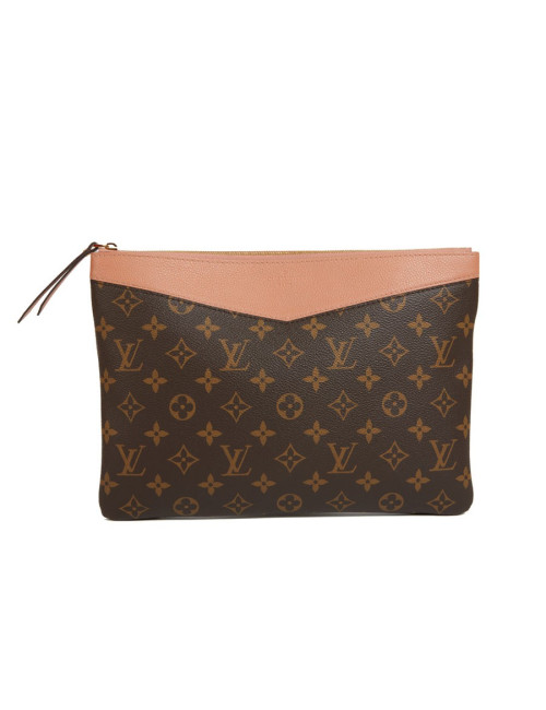 Pochette LOUIS VUITTON en toile Monogram et cuir 