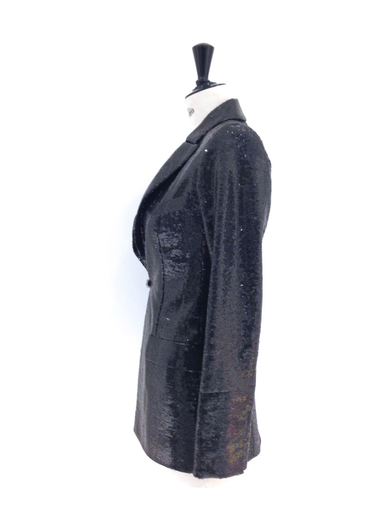 Black sequins T40 CHANEL jacket