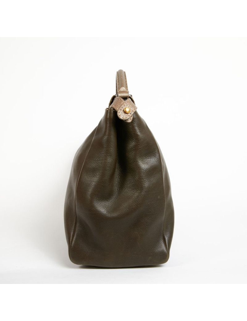 Sac FENDI peekaboo cuir grainé bicolore
