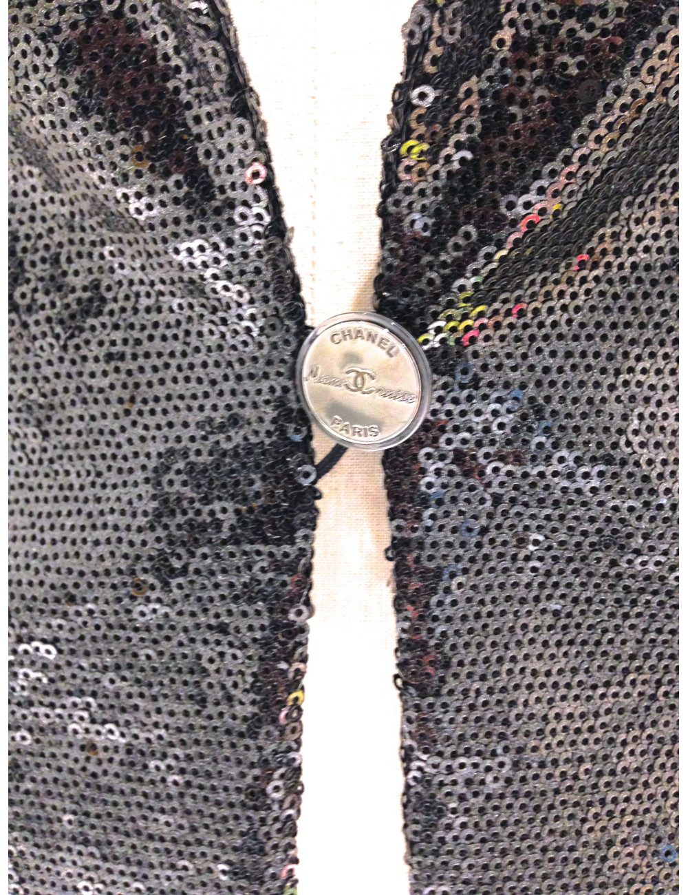 Black sequins T40 CHANEL jacket