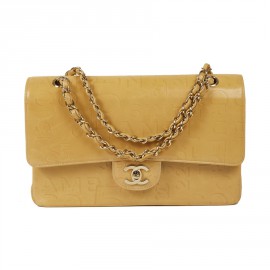 Chanel beige lamb leather bag