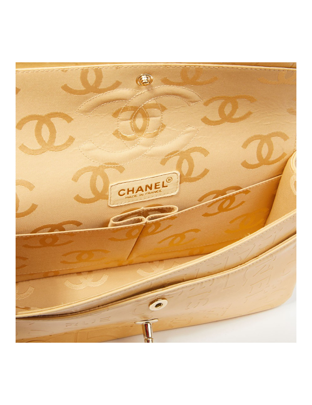 Sac CHANEL cuir d'agneau siglé "CHANEL" "CC"