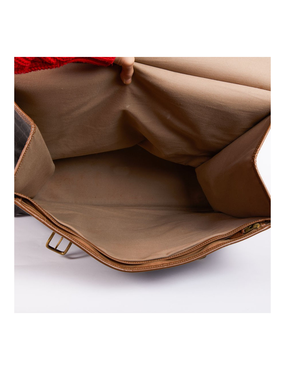 Sac de voyage CHRISTIAN DIOR toile monogrammée noire et marron