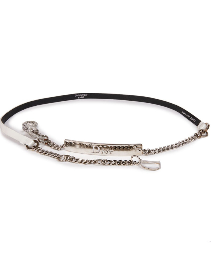 Ceinture t 90  CHRISTIAN DIOR mousqueton strass