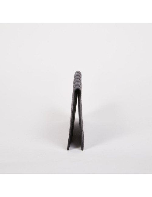 Porte-chéquier CHANEL cuir grainé noir