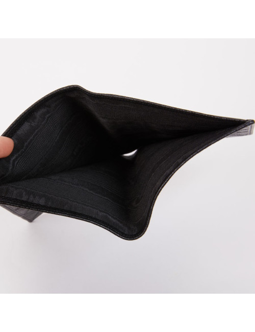 Porte-chéquier CHANEL cuir grainé noir