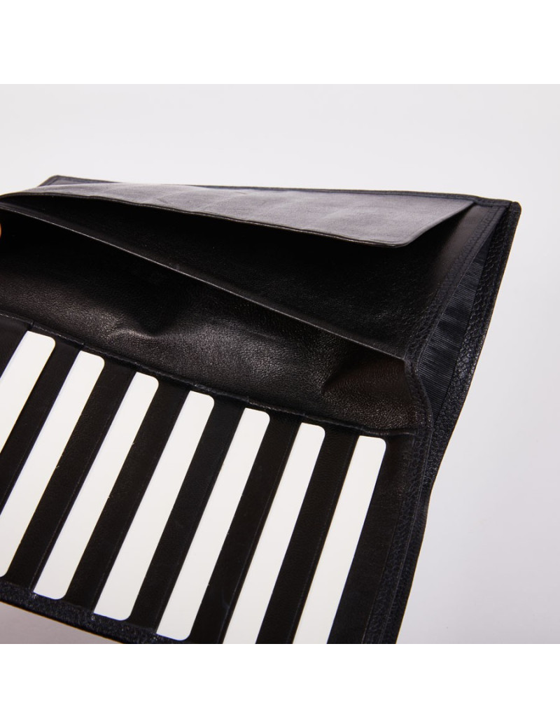 Portefeuille CHANEL noir en cuir caviar