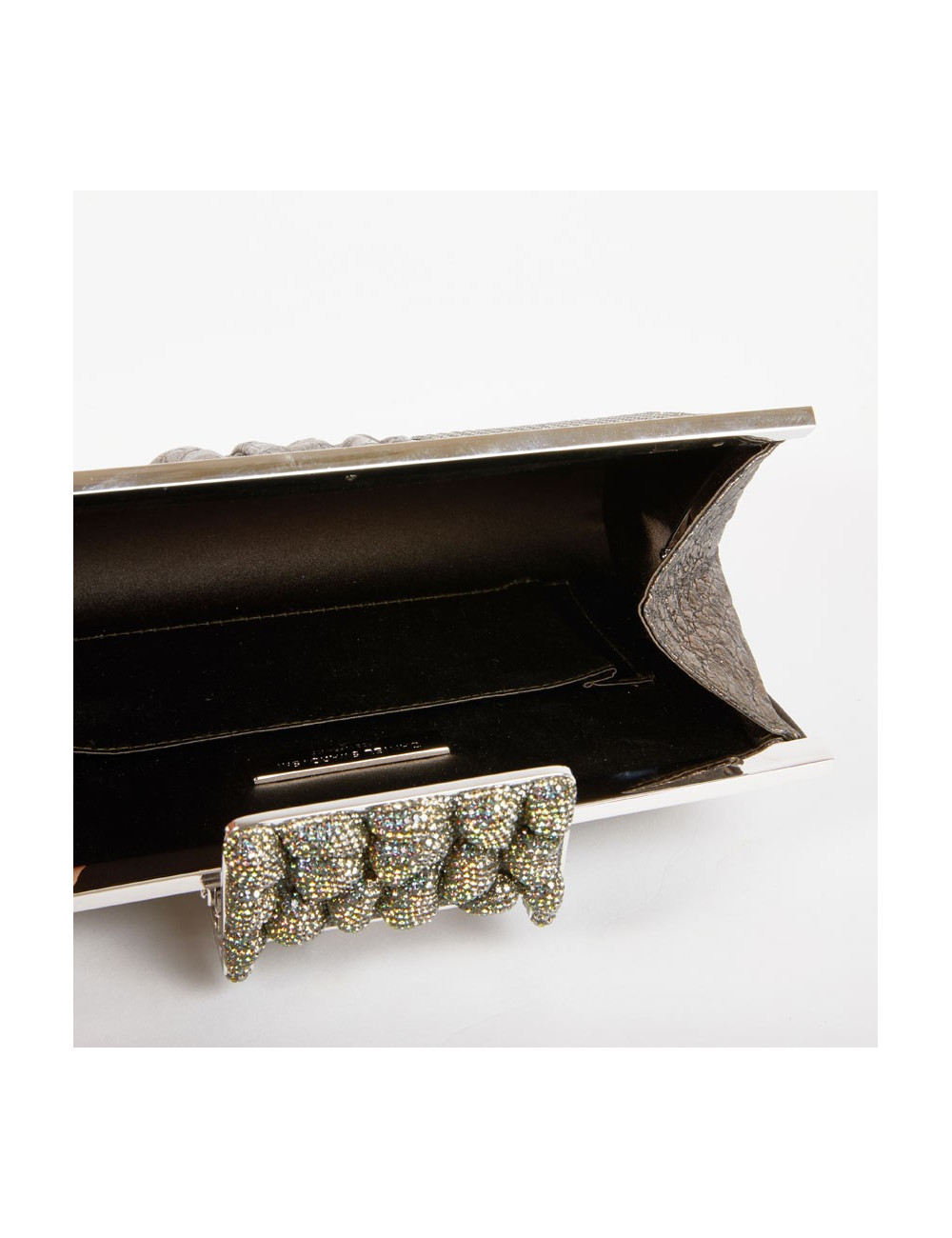 Pochette DANIEL SWAROVSKI en crocodile et cristal mesh