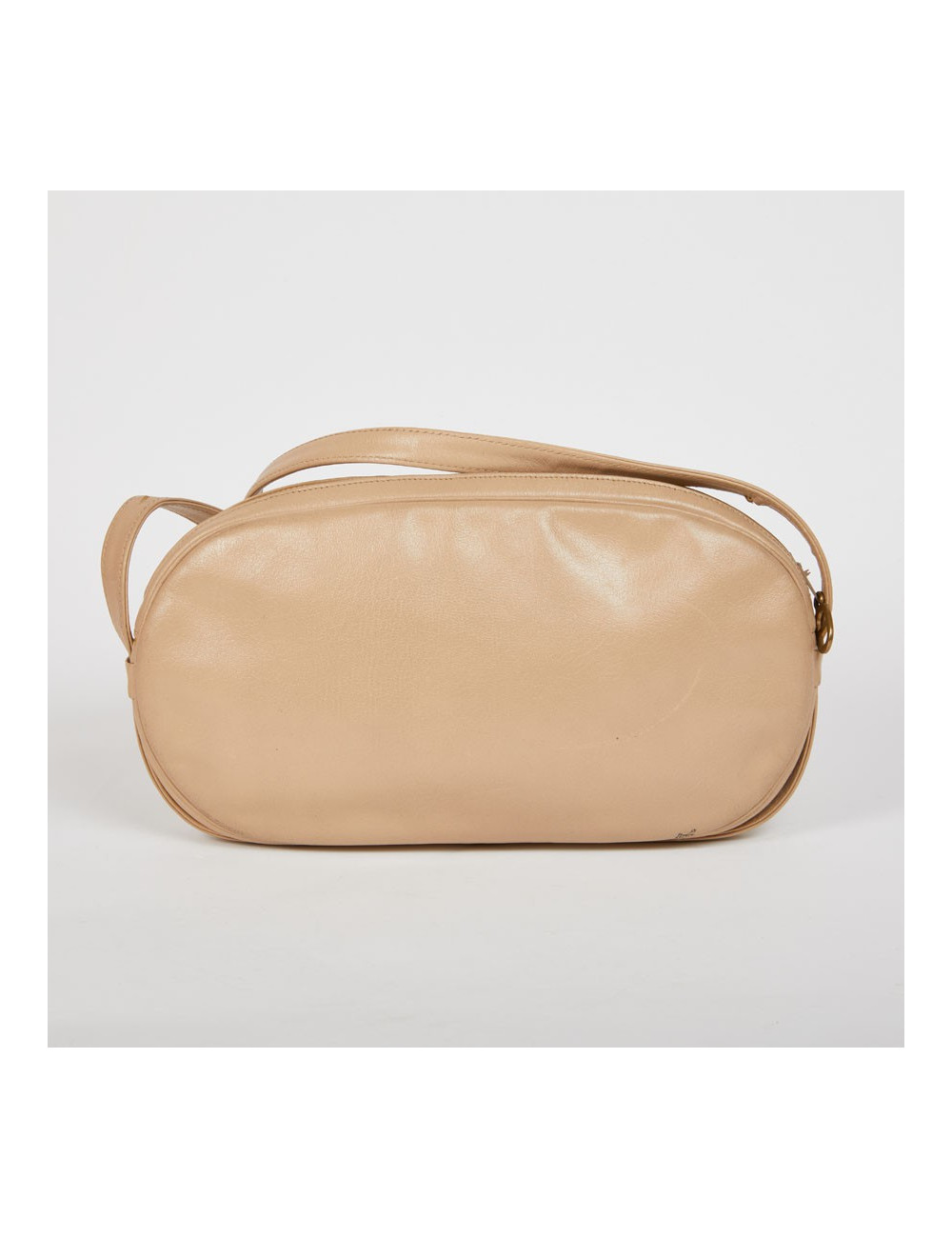 Sac CHRISTIAN DIOR vintage bandoulière cuir beige