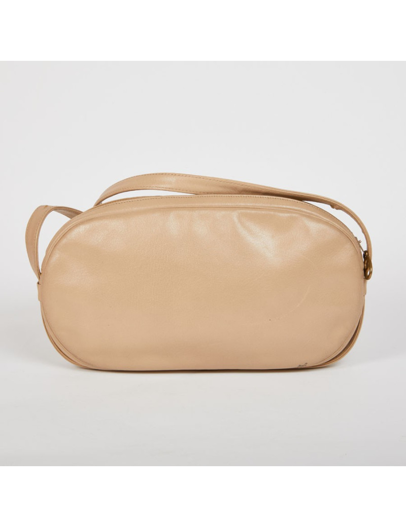 Sac CHRISTIAN DIOR vintage bandoulière cuir beige