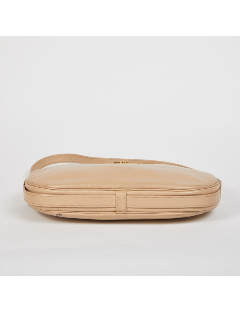 Sac CHRISTIAN DIOR vintage bandoulière cuir beige