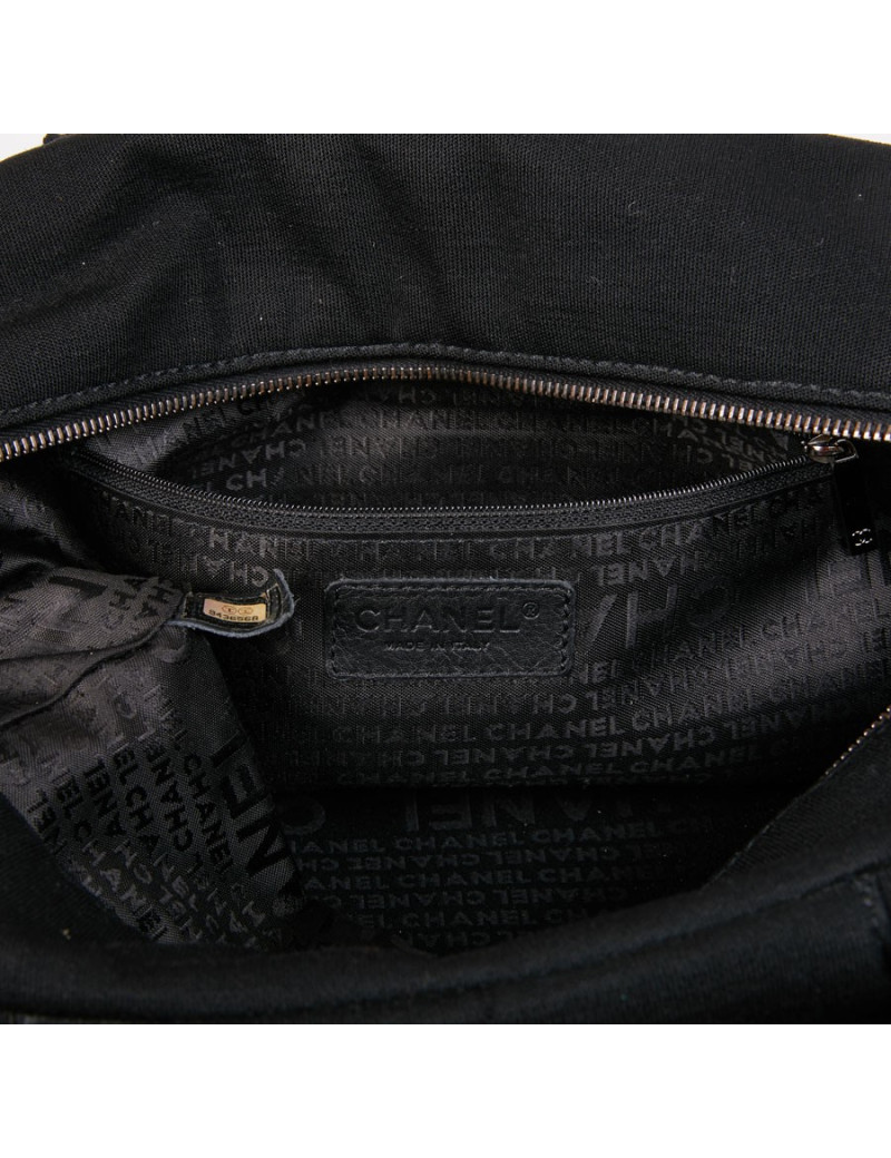 Sac CHANEL jersey noir