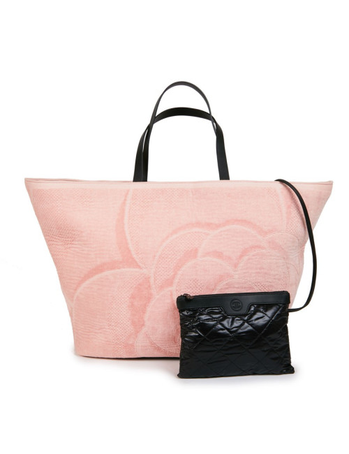Sac de plage CHANEL en éponge rose
