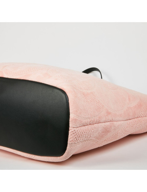 Sac de plage CHANEL en éponge rose