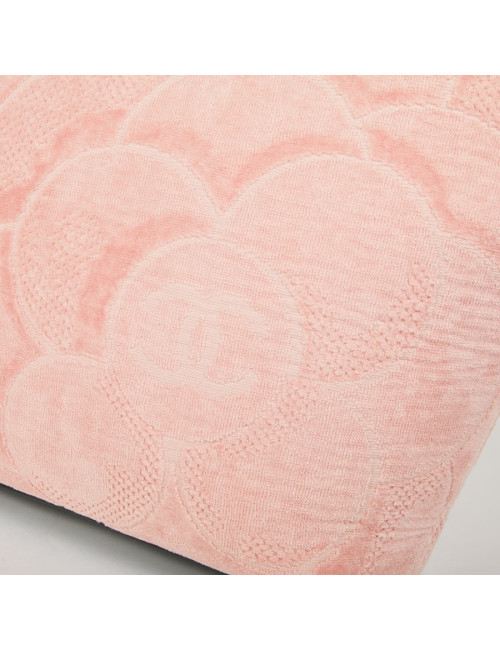 Sac de plage CHANEL en éponge rose