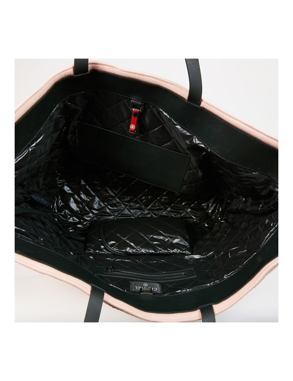 Sac de plage CHANEL en éponge rose