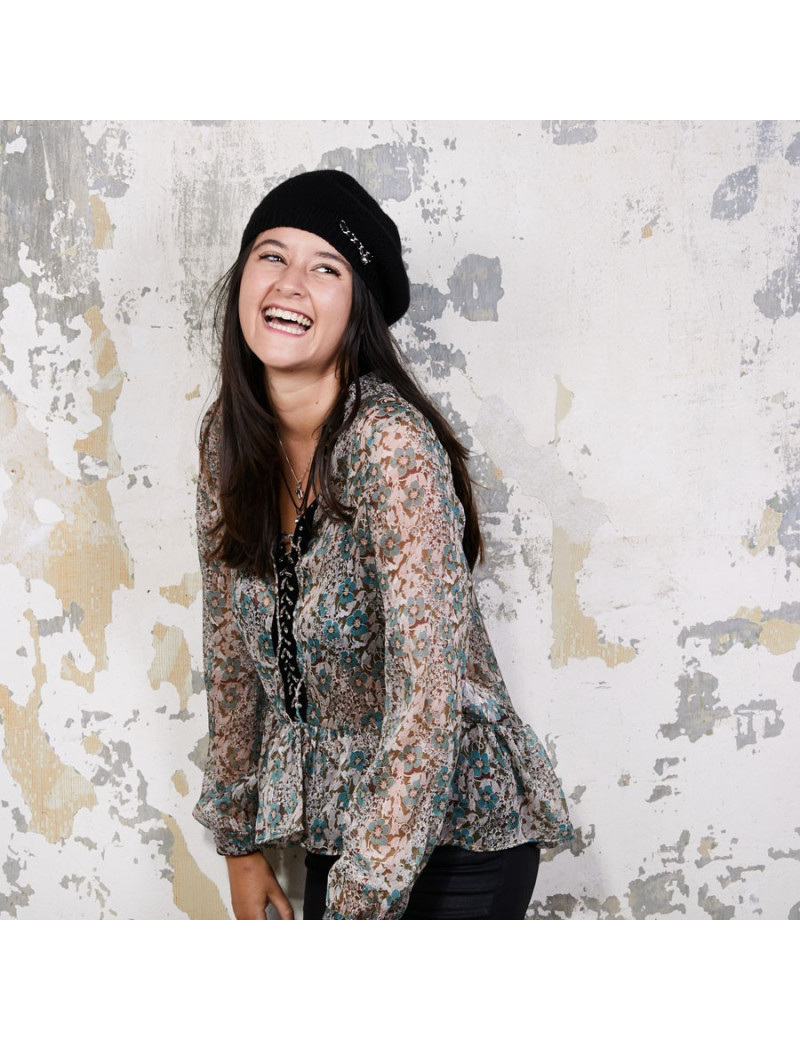 Béret CHANEL cachemire noir 