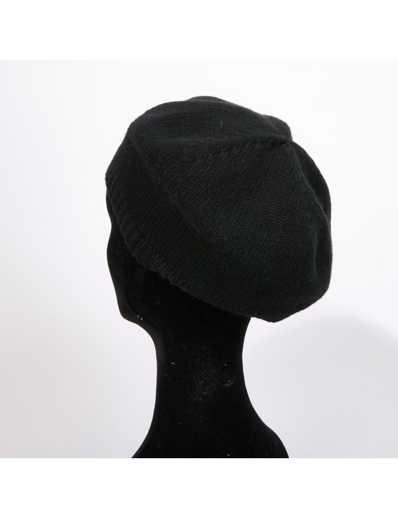 Béret CHANEL cachemire noir 