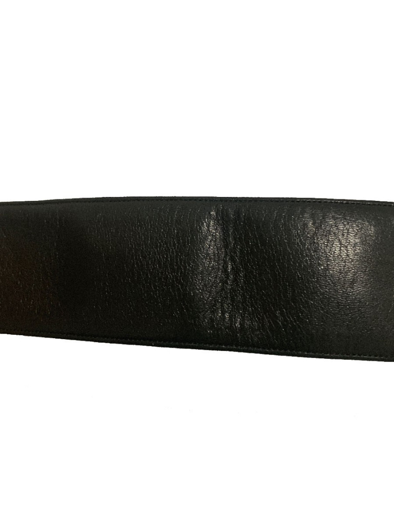 Ceinture vintage CHANEL cuir noir