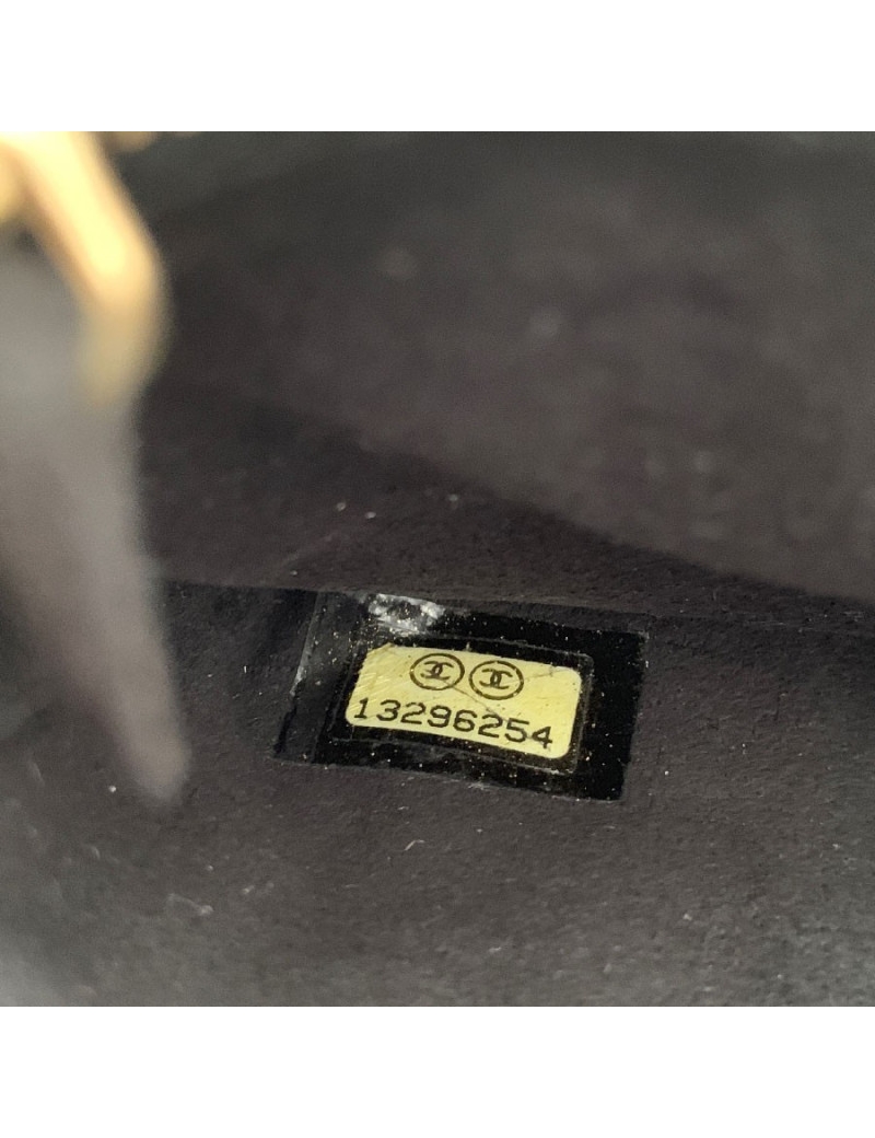 Porte monnaie CHANEL veau velours noir