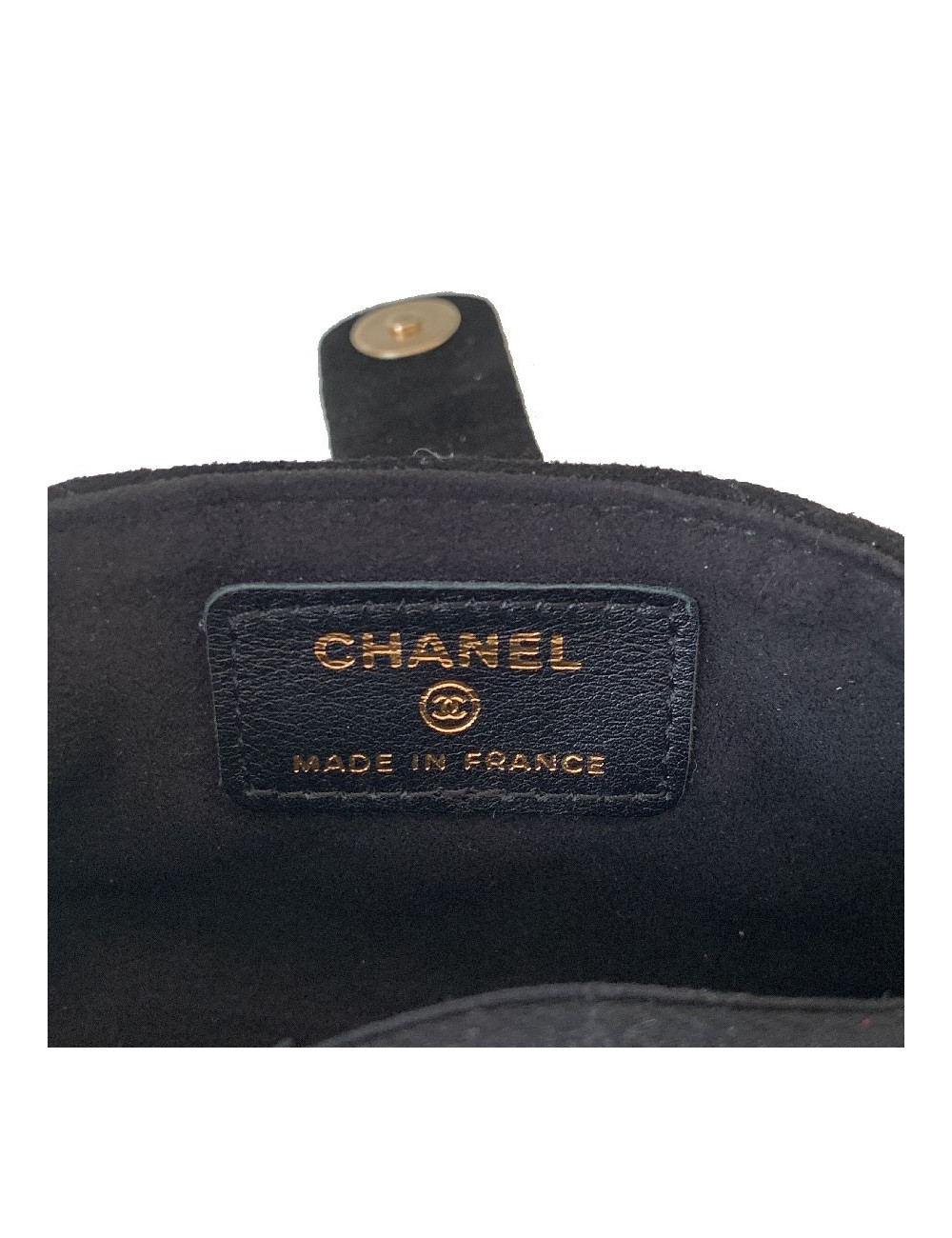 Porte monnaie CHANEL veau velours noir