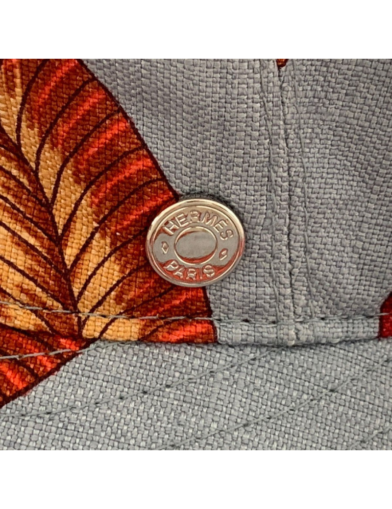 Chapeau HERMES "Fleurs Savana sur natte" 