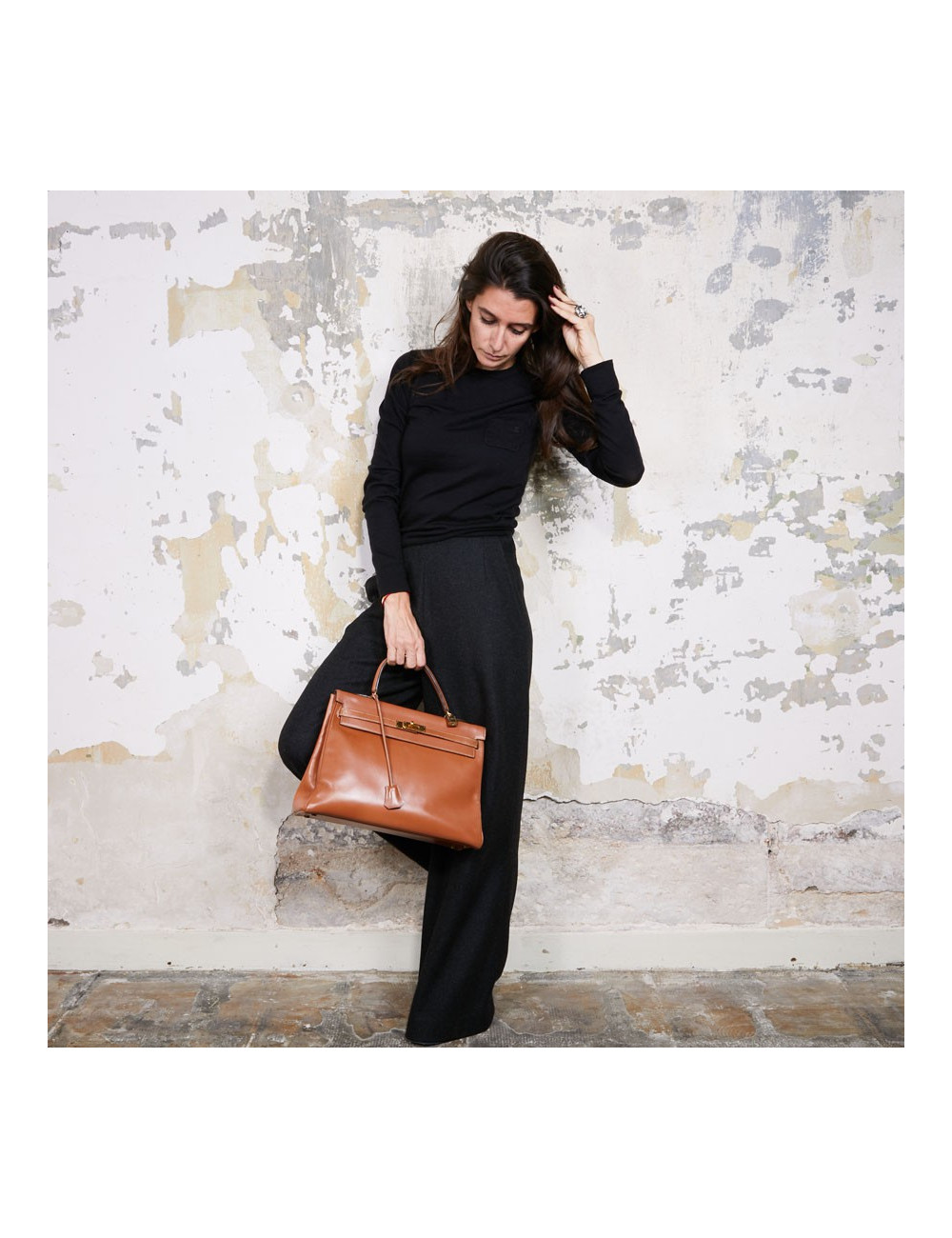 Sac Kelly 35 HERMES swift caramel 