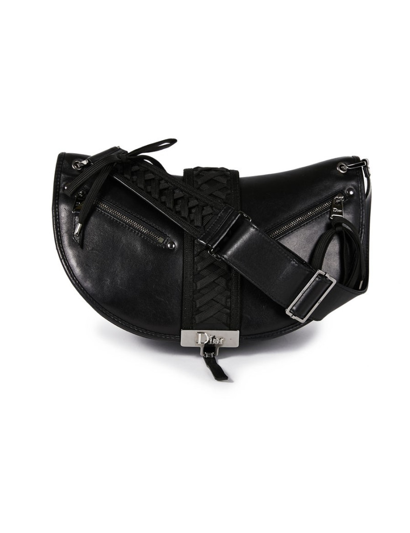 sac CHRISTIAN DIOR cuir noir