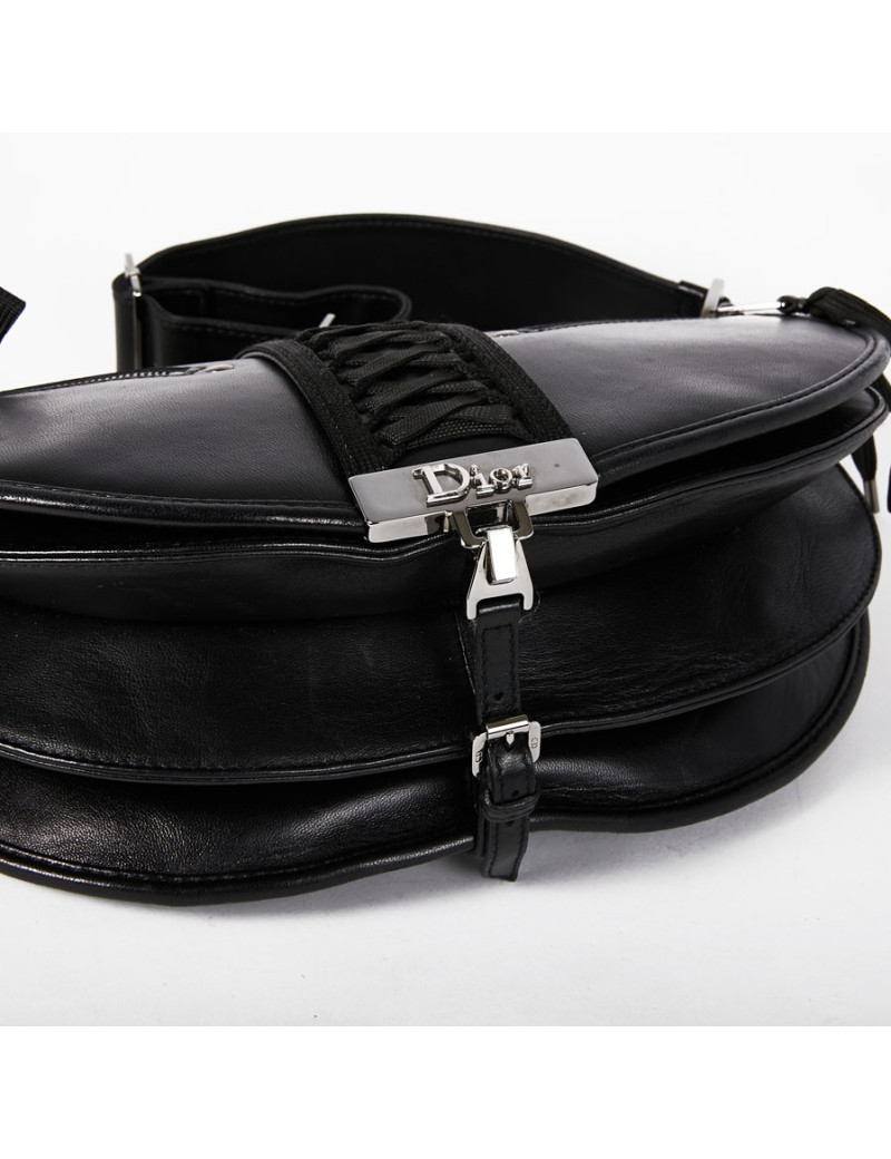 sac CHRISTIAN DIOR cuir noir