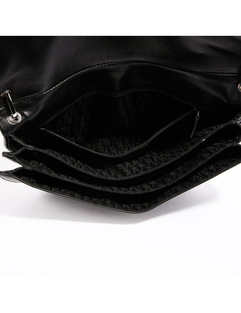 sac CHRISTIAN DIOR cuir noir