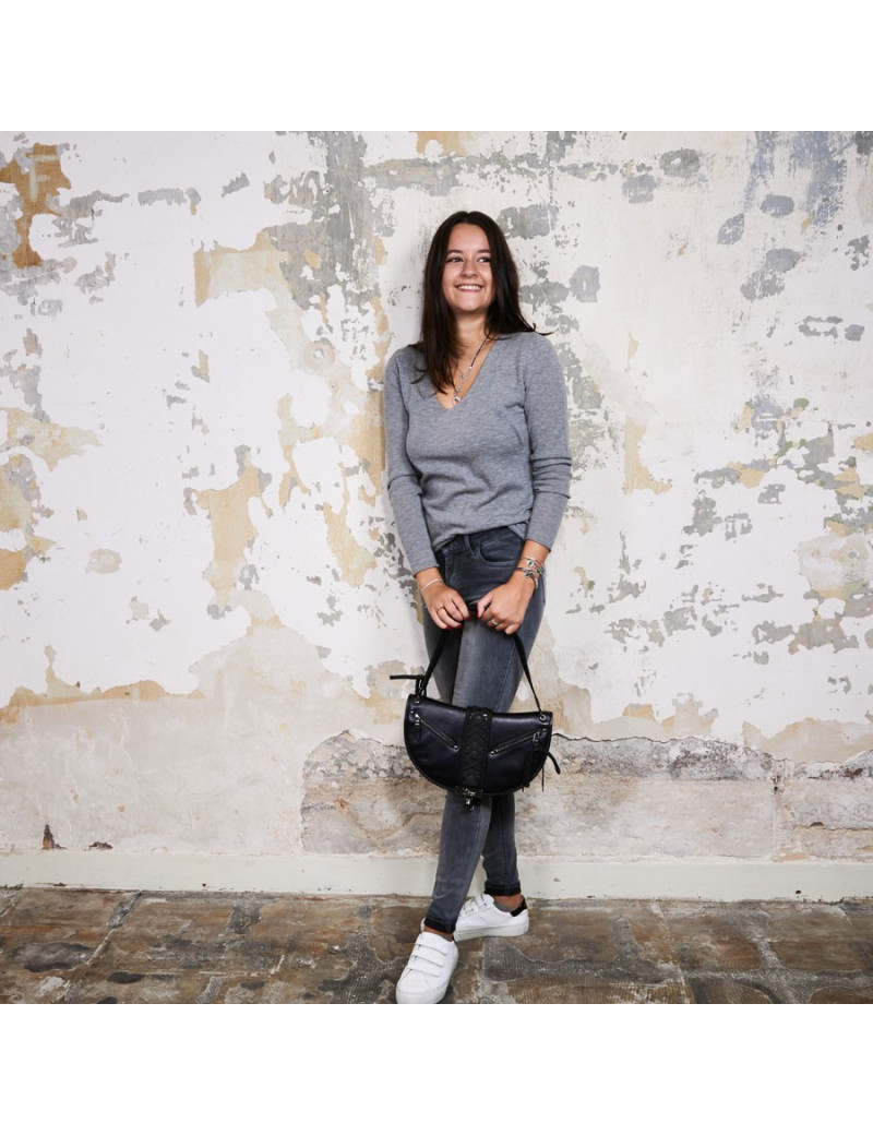 sac CHRISTIAN DIOR cuir noir