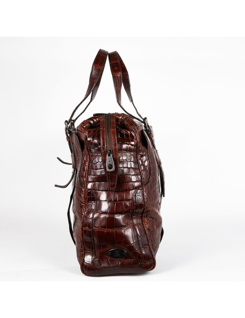 Sac de voyage CELINE alligator marron du Mississippi