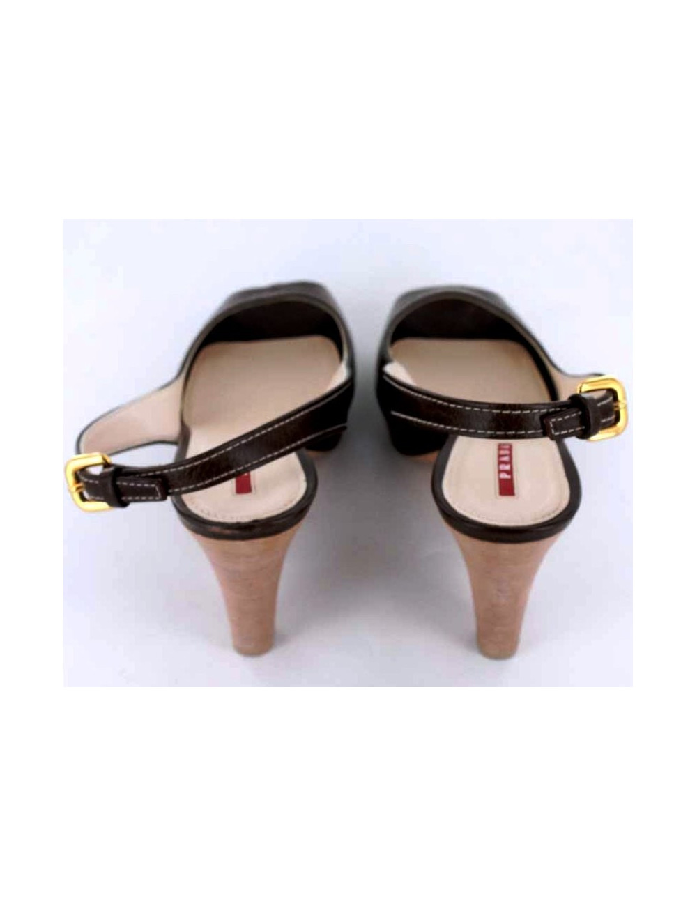 Escarpins PRADA en cuir marron T. 39