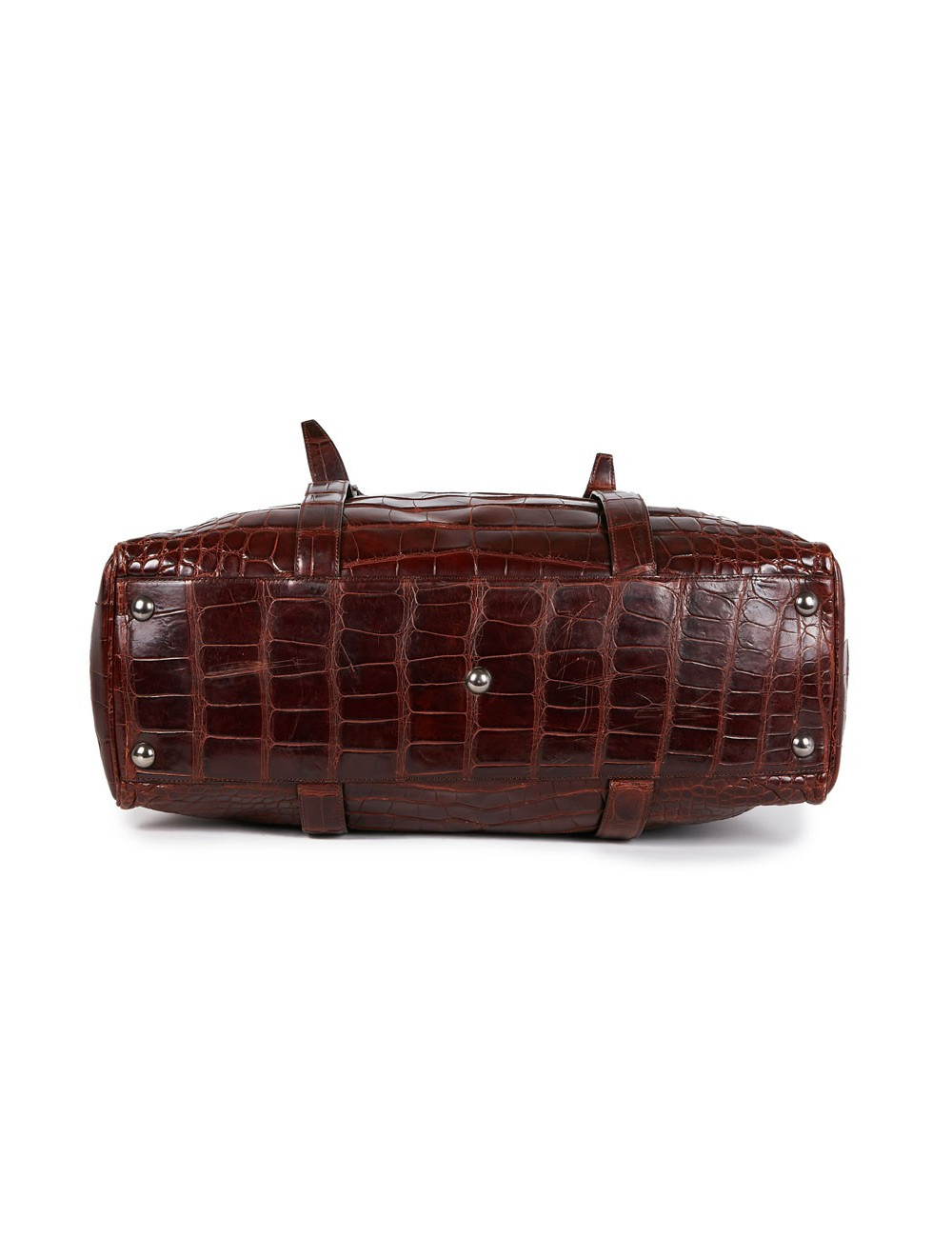Sac de voyage CELINE alligator marron du Mississippi