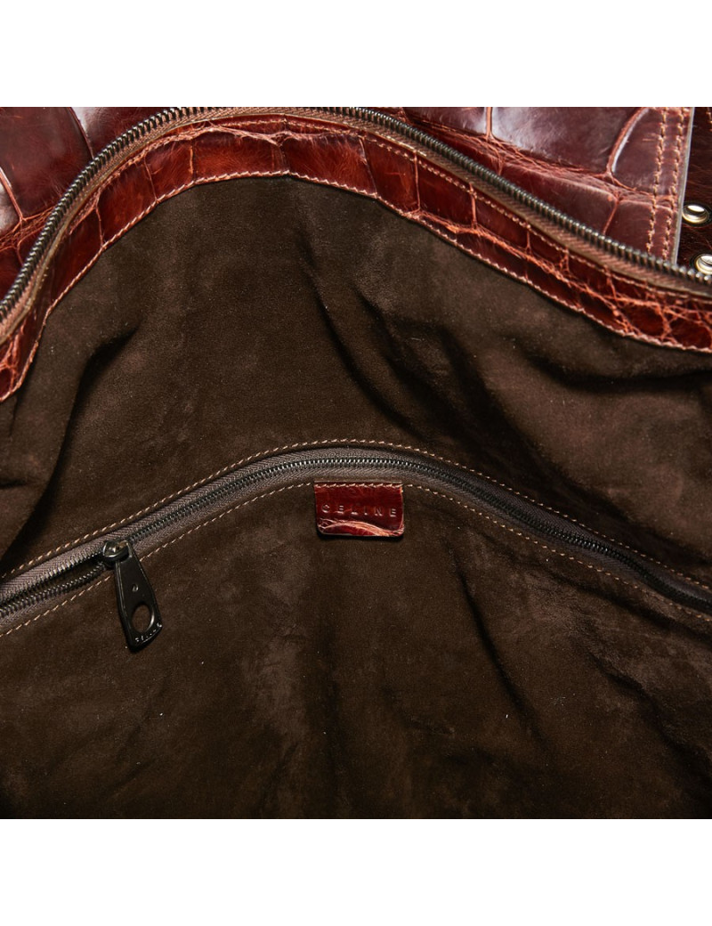 Sac de voyage CELINE en peau exotique du Mississipi