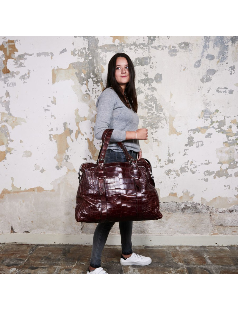 Sac de voyage CELINE en peau exotique du Mississipi