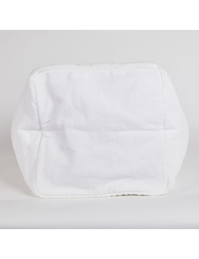 Sac de plage CHANEL tissu éponge blanc 