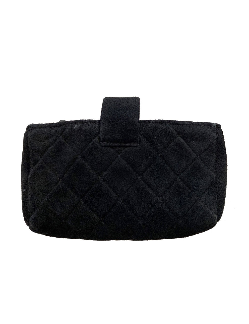 Porte monnaie CHANEL veau velours noir