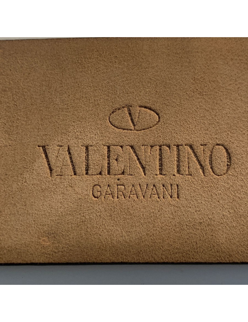 Ceinture VALENTINO façon crocodile noire