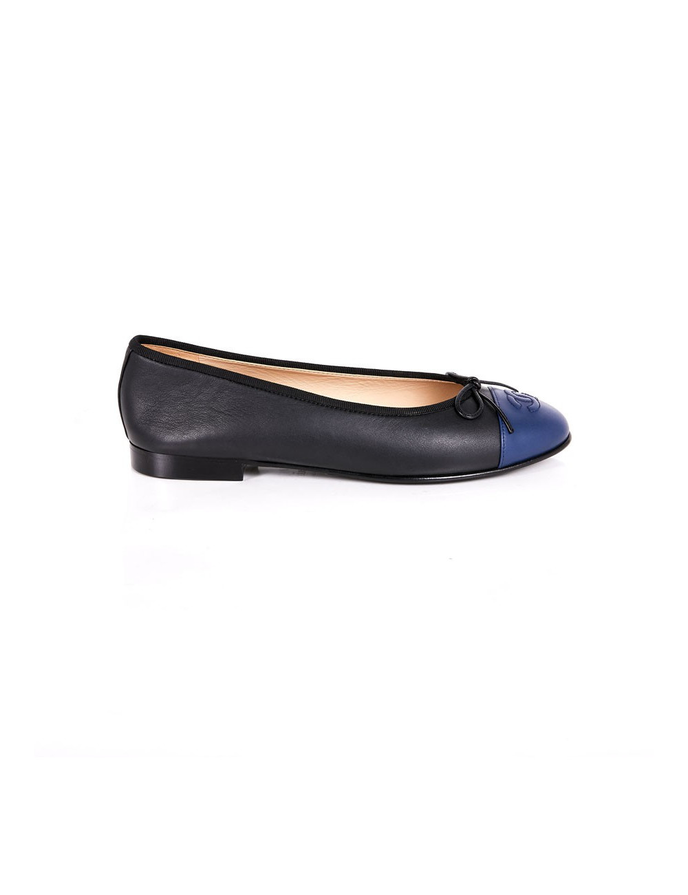 Ballerines CHANEL T38.5 bicolore 