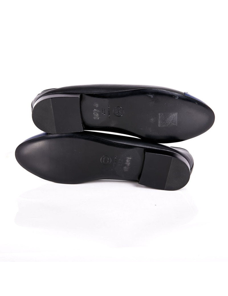 Ballerines T 38.5 CHANEL bicolores noires et bleues