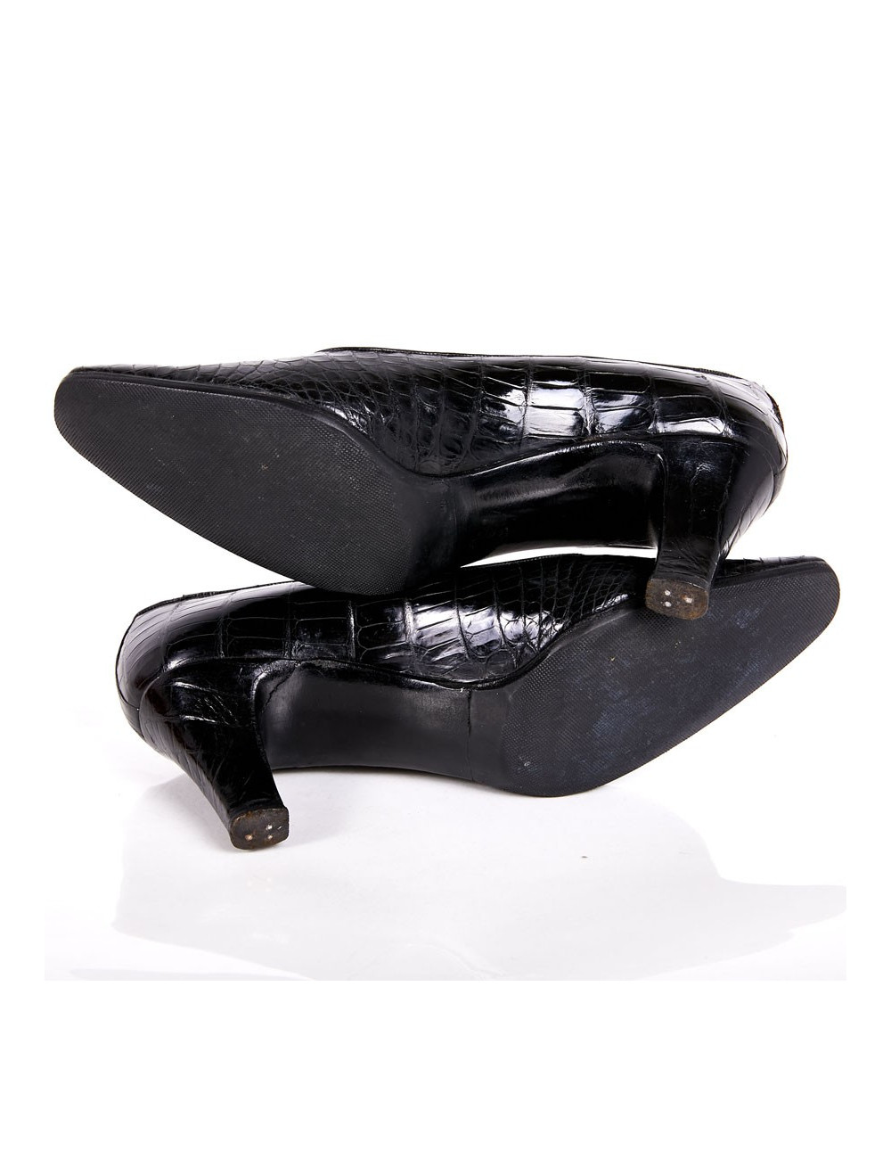 Escarpin Gasuggio & Scalera T39 allligator noir